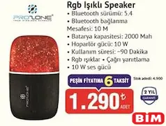 PROZONE RGB IŞIKLI SPEAKER HOPARLÖR fiyat ve kampanya bilgisi
